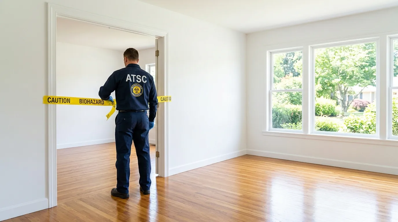 Certified biohazard cleanup crew performing Trauma Scene Cleanup in Oak Creek